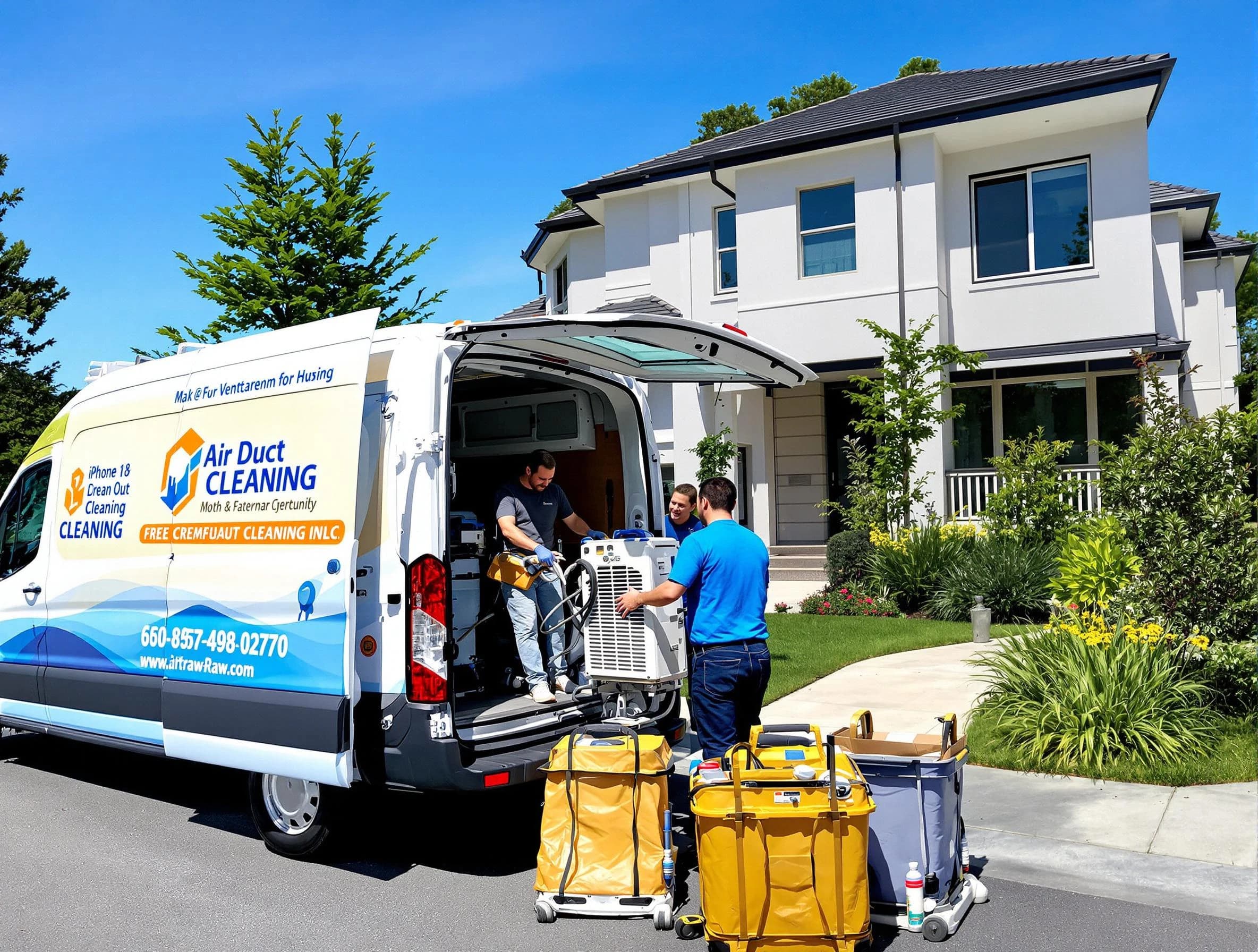 La Cienega Air Duct Cleaning technician performing professional air duct cleaning in La Cienega