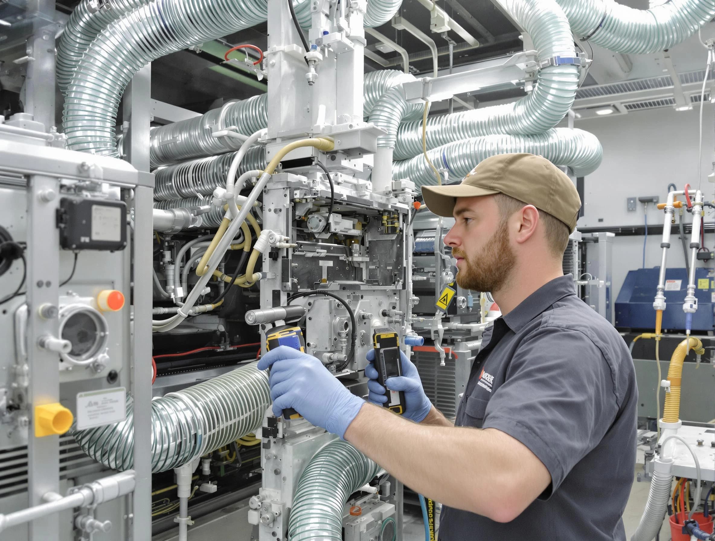 La Cienega Air Duct Cleaning technician performing precision commercial coil cleaning at a business facility in La Cienega