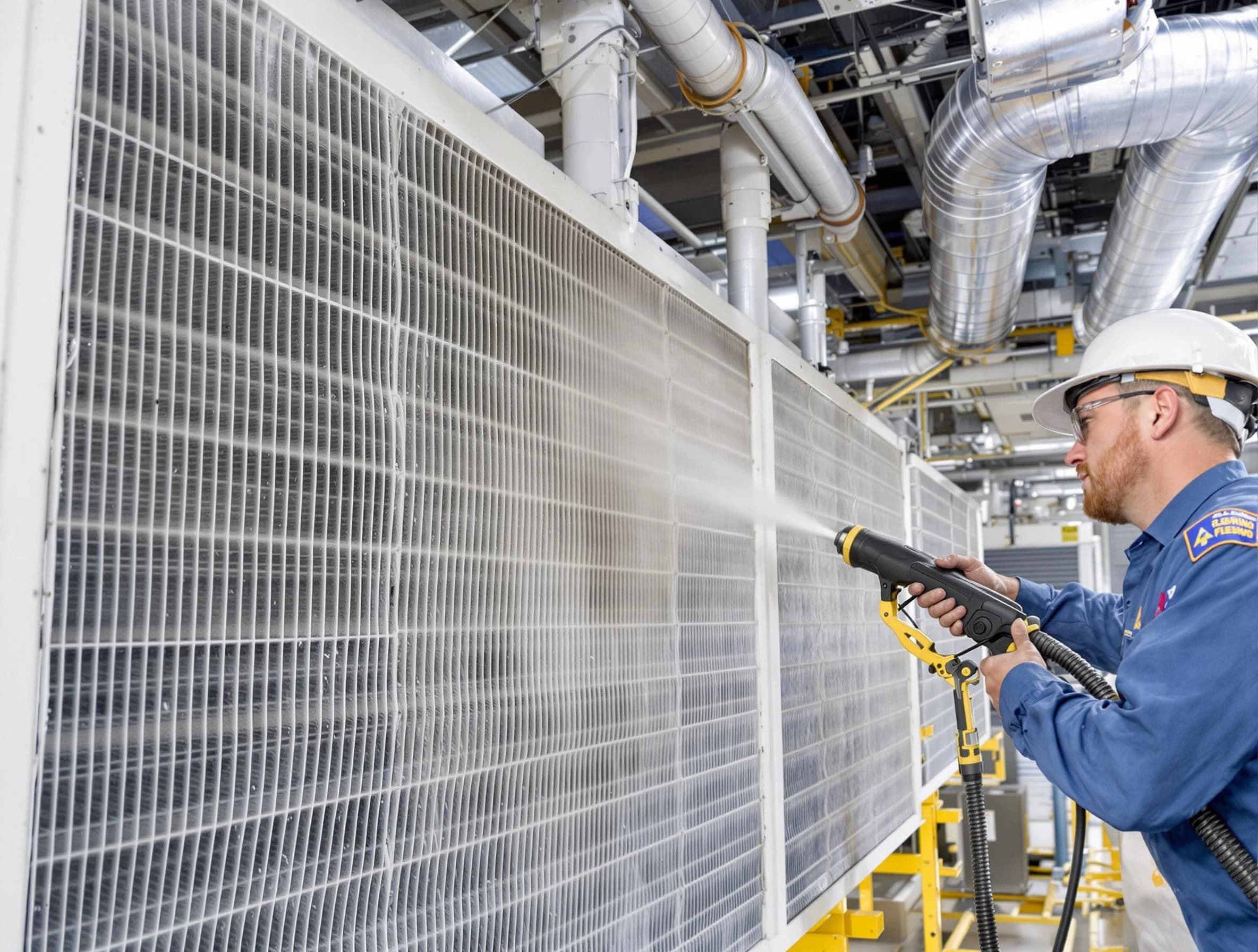 Professional commercial coil cleaning by La Cienega Air Duct Cleaning in La Cienega