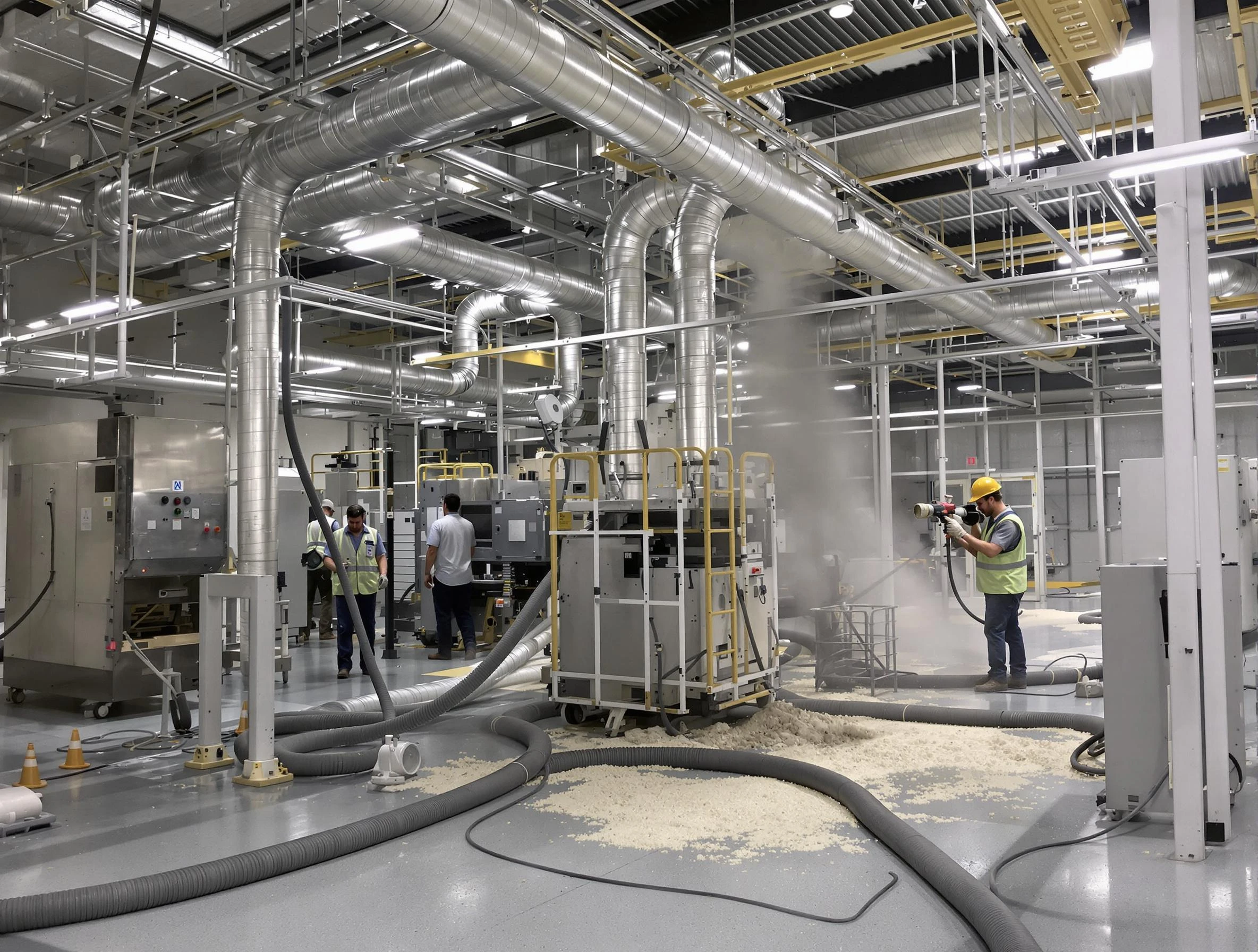 Heavy-duty industrial duct cleaning by La Cienega Air Duct Cleaning in La Cienega